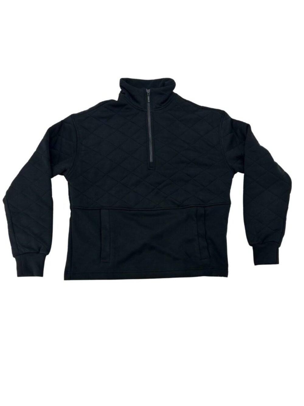 Tilley Women's 1/4 Zip Quilted Sweater | Black | Size Extra Small **NEW